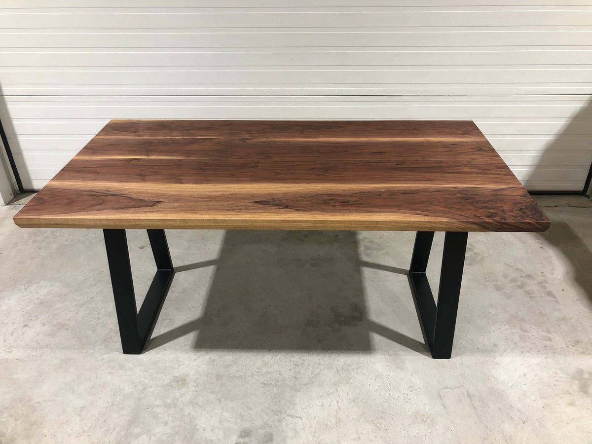 Amazon.co.jp: Work table walnut color iron leg 机 デスク